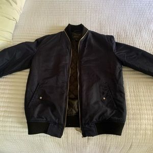 Dark blue bomber jacket